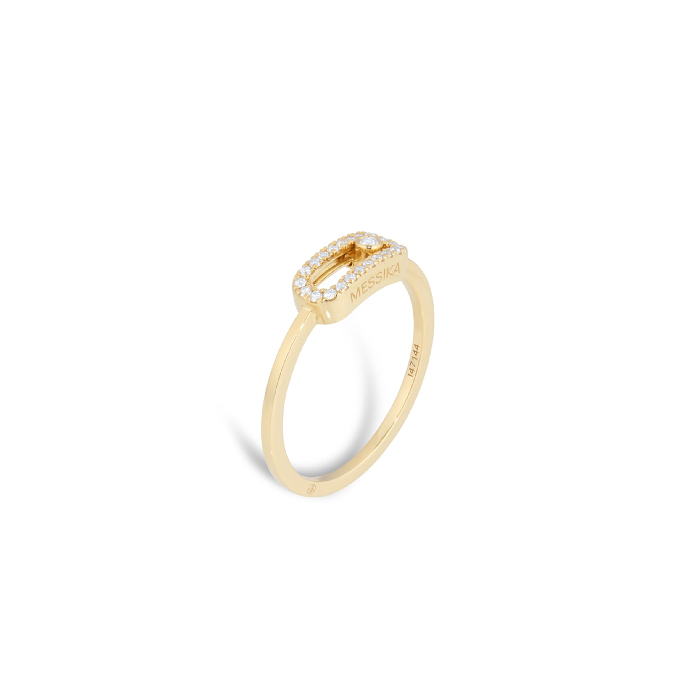 Mes1kaa 18ct yellow gold move uno 0.09cttw d1am0nd pave ring 4705-yg